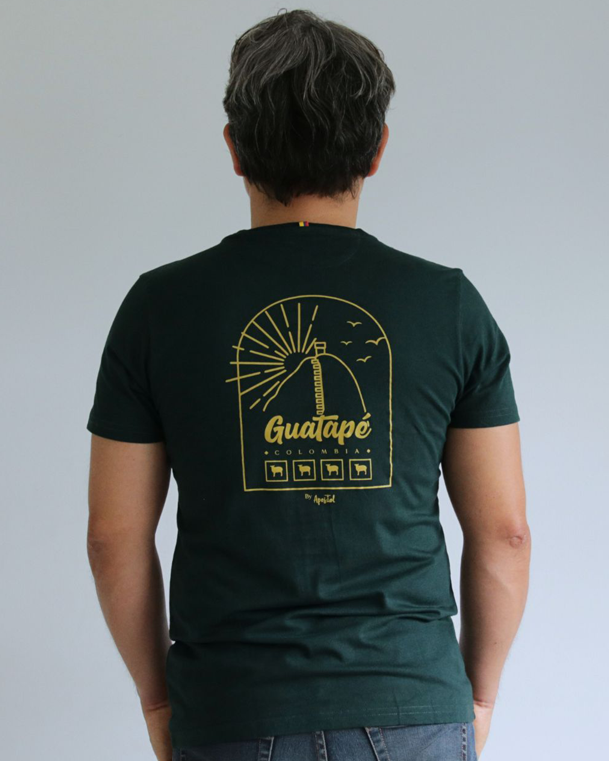 Camiseta Unisex Verde Pino Estampada Guatapé