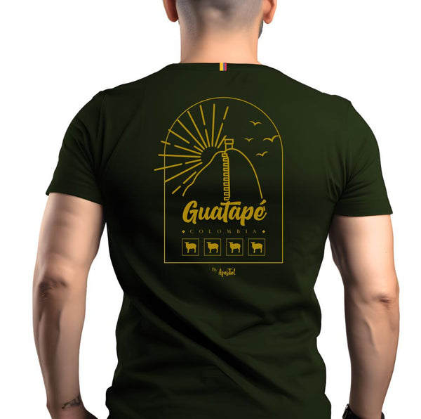 Camiseta Unisex Verde Pino Estampada Guatapé