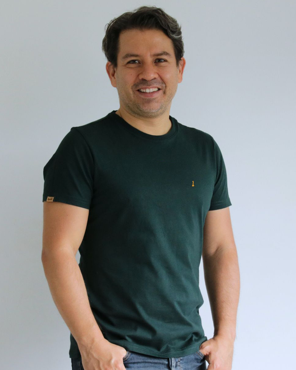 Camiseta Hombre Verde Pino