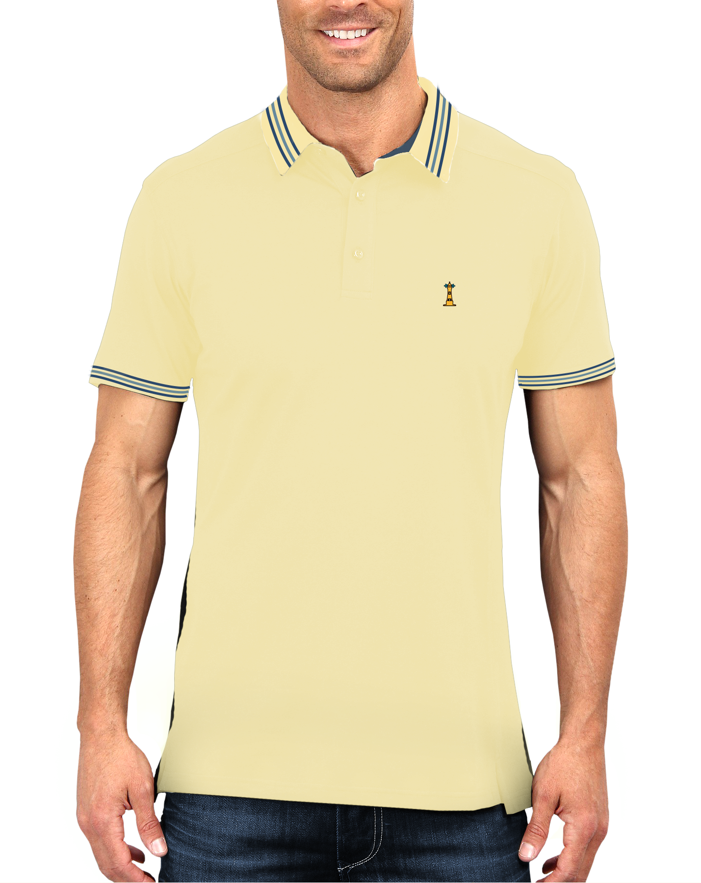 Polo Amarilla Claro Hombre